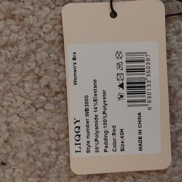 40h Red Liqqy underwire bra - Picture 3 of 4